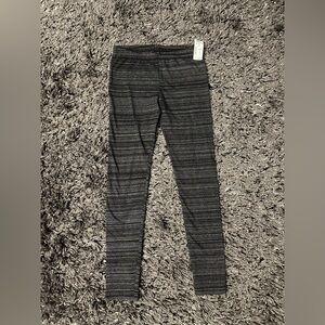 SO Charcoal Striped Kids Leggings